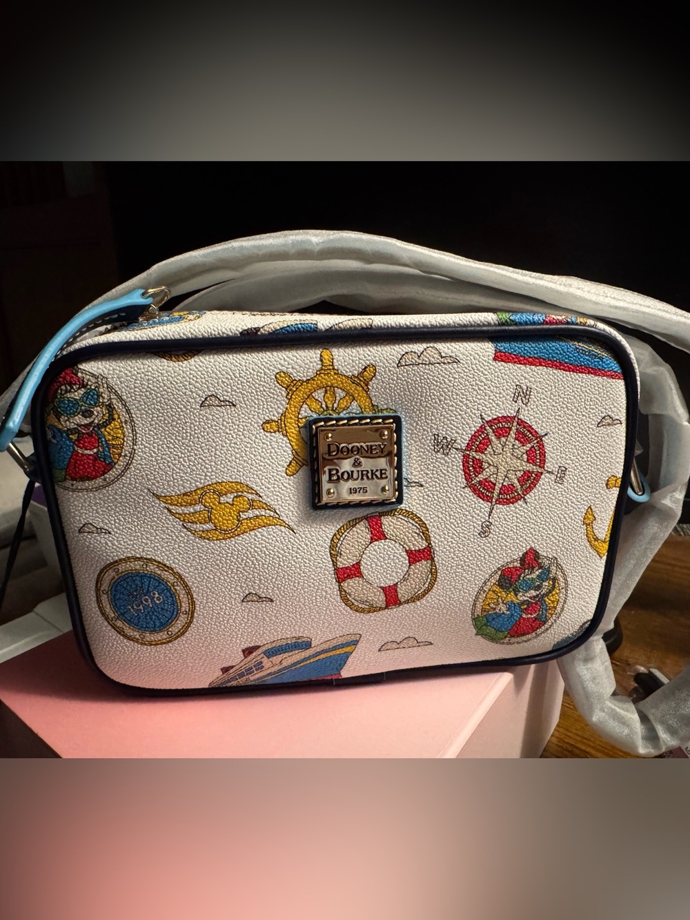 NWT Dooney & Bourke Disney Cruise line Nautical Mickey print